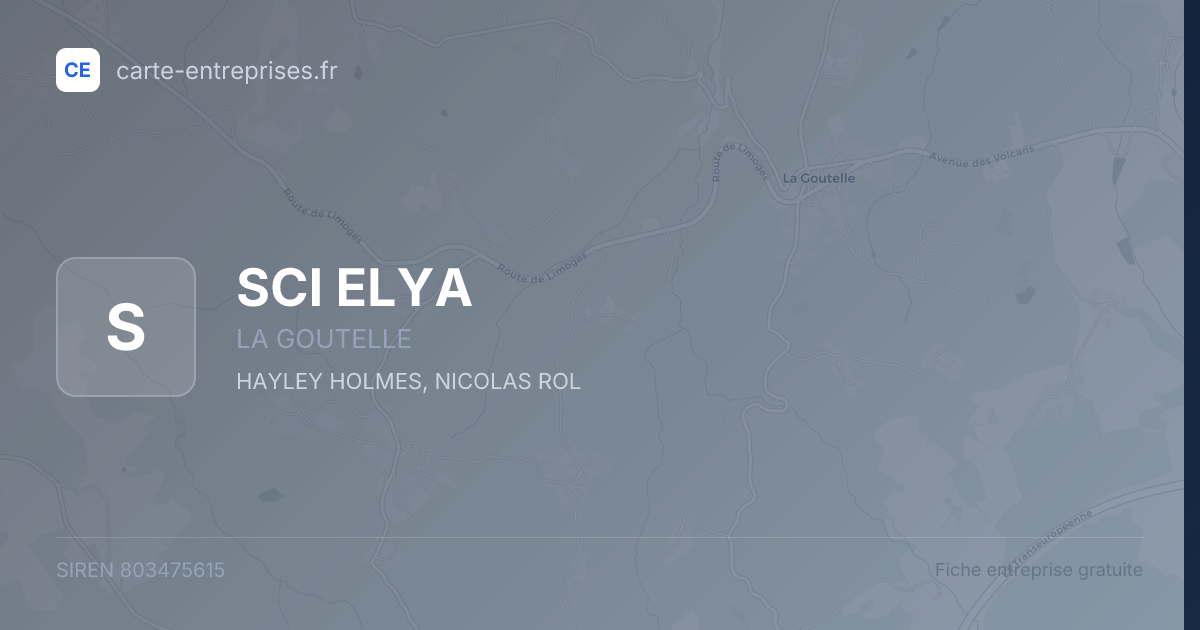 SCI ELYA — 803475615 — fiche entreprise