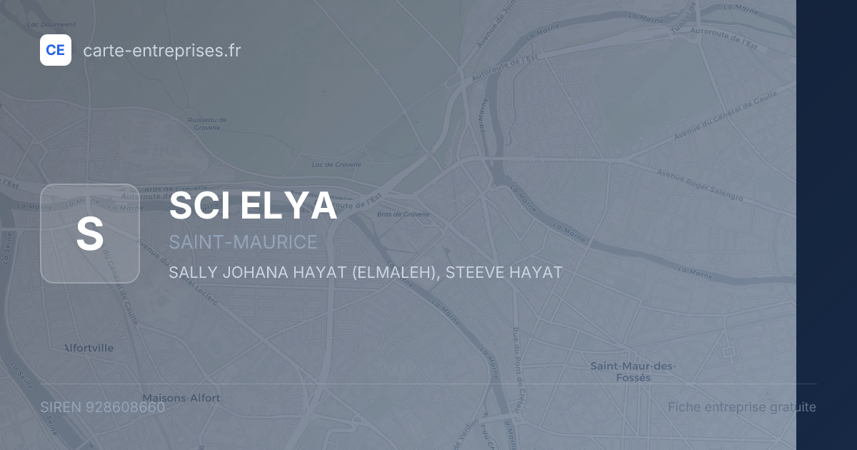SCI ELYA — 928608660 — fiche entreprise