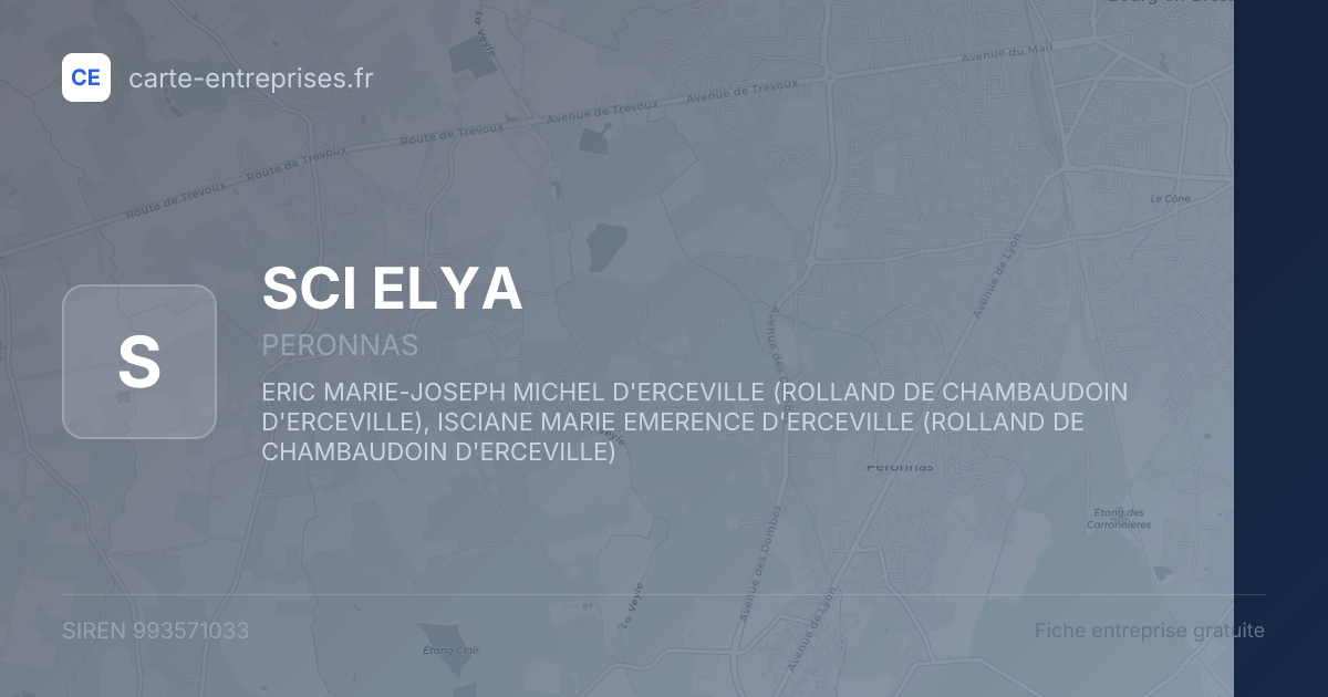 SCI ELYA — 993571033 — fiche entreprise