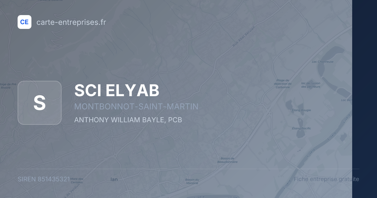 SCI ELYAB — 851435321 — fiche entreprise