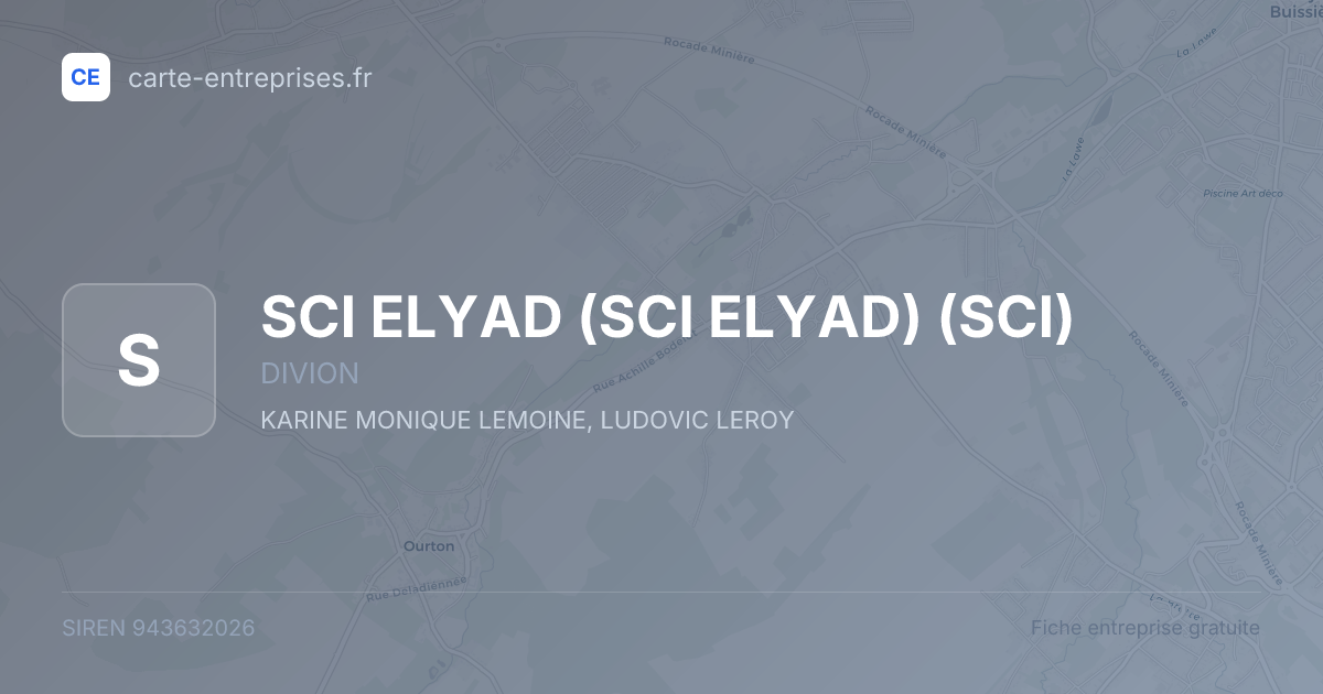 SCI ELYAD (SCI ELYAD) (SCI) — 943632026 — fiche entreprise