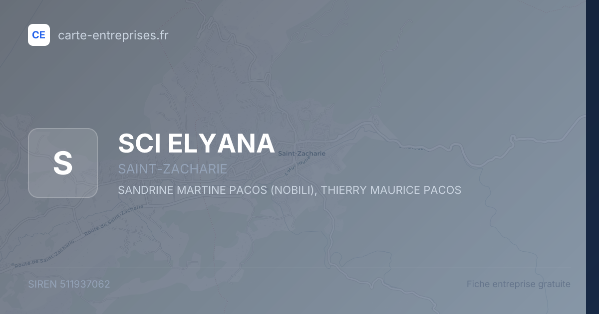 SCI ELYANA — 511937062 — fiche entreprise