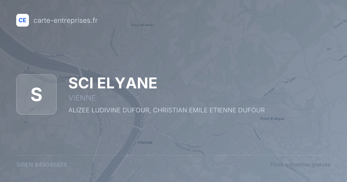 SCI ELYANE — 849045828 — fiche entreprise