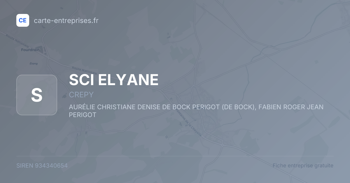 SCI ELYANE — 934340654 — fiche entreprise