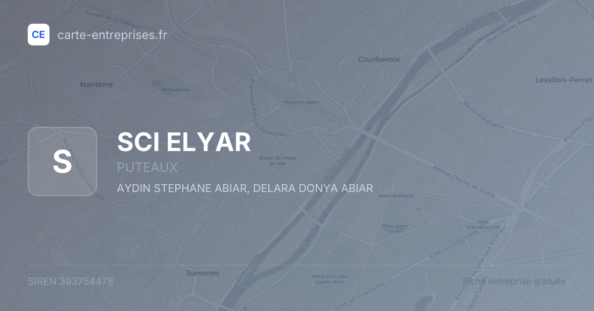 SCI ELYAR — 393754478 — fiche entreprise