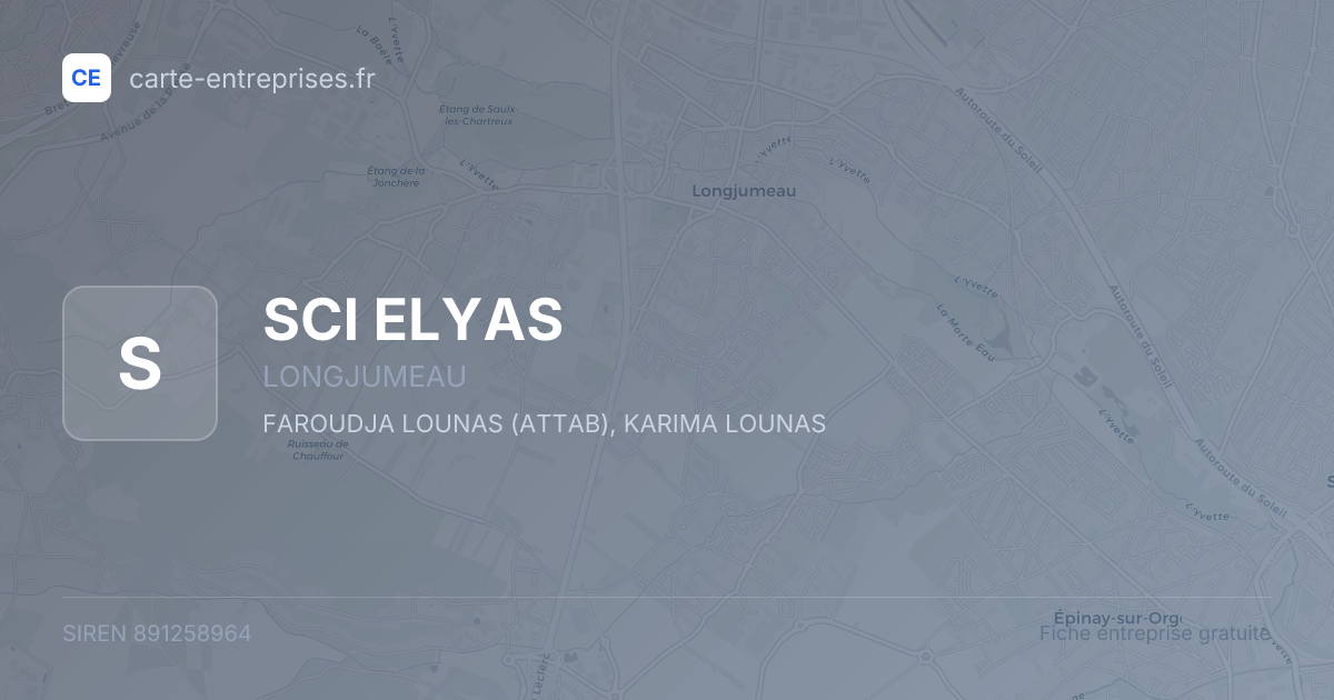SCI ELYAS — 891258964 — fiche entreprise