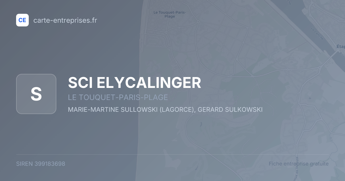 SCI ELYCALINGER — 399183698 — fiche entreprise