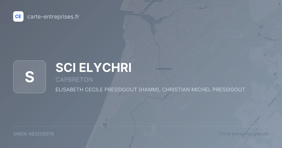 SCI ELYCHRI — 483256079 — fiche entreprise
