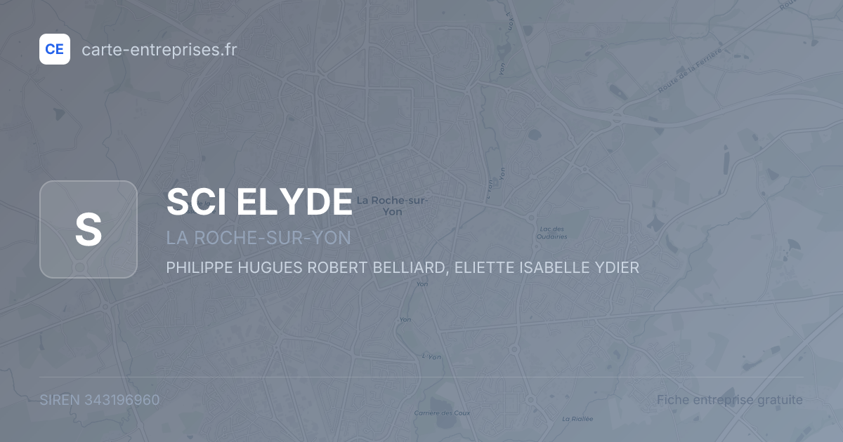 SCI ELYDE — 343196960 — fiche entreprise