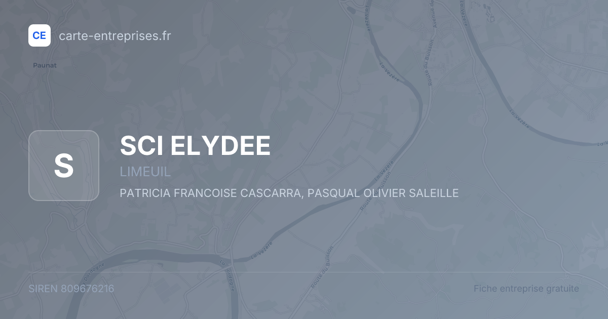 SCI ELYDEE — 809676216 — fiche entreprise