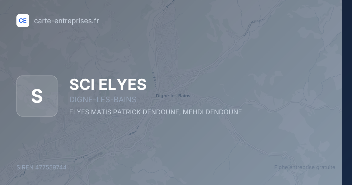 SCI ELYES — 477559744 — fiche entreprise