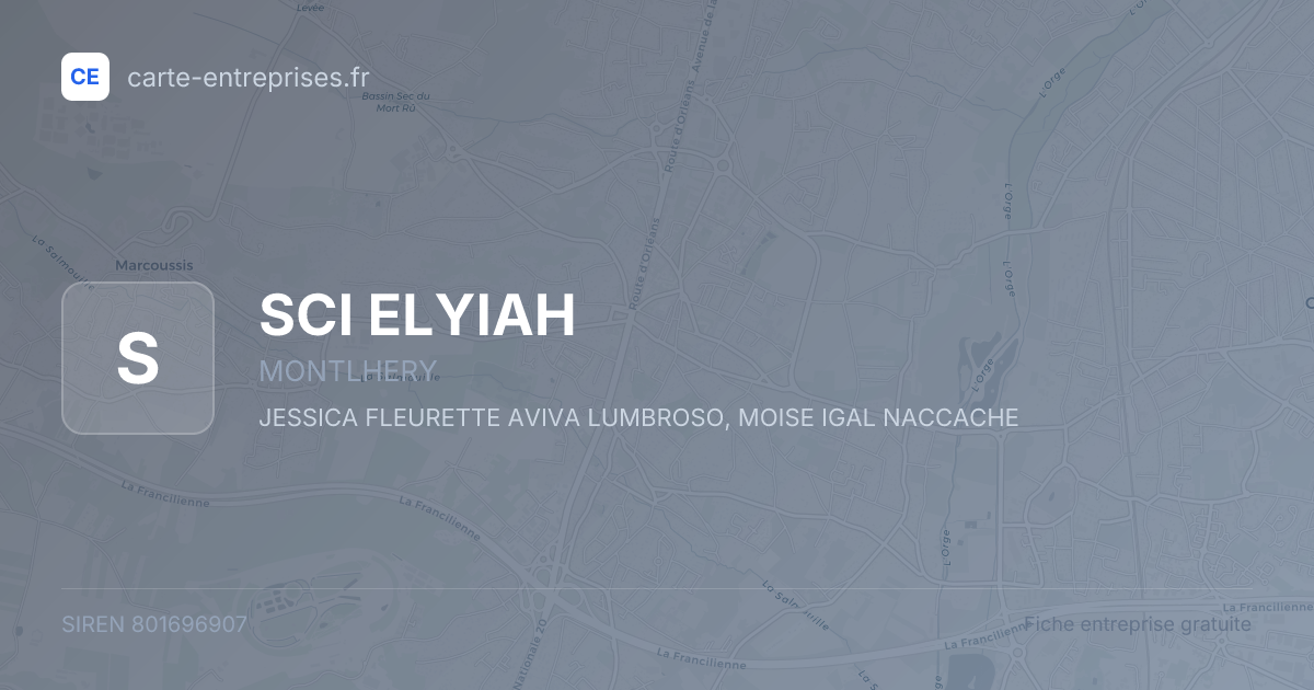 SCI ELYIAH — 801696907 — fiche entreprise