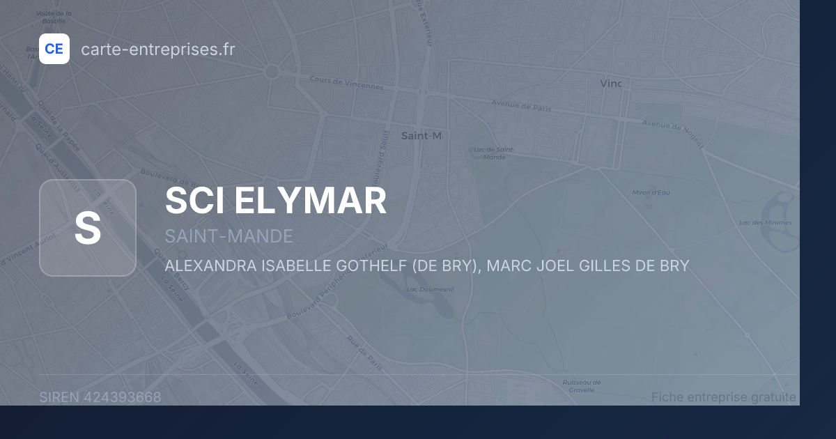 SCI ELYMAR — 424393668 — fiche entreprise