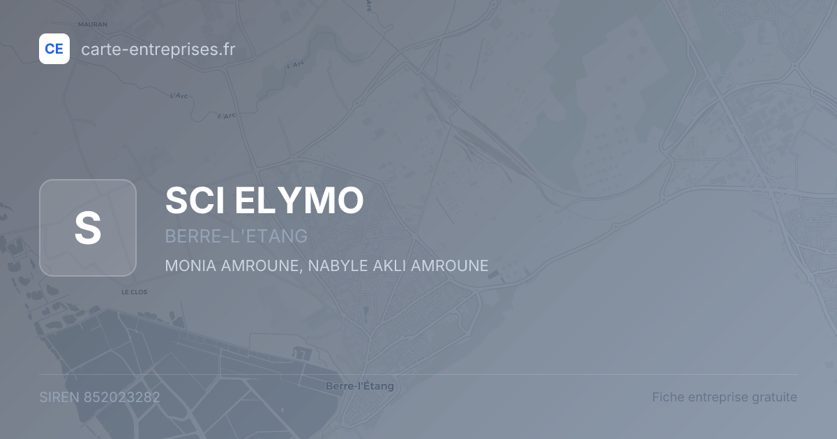 SCI ELYMO — 852023282 — fiche entreprise