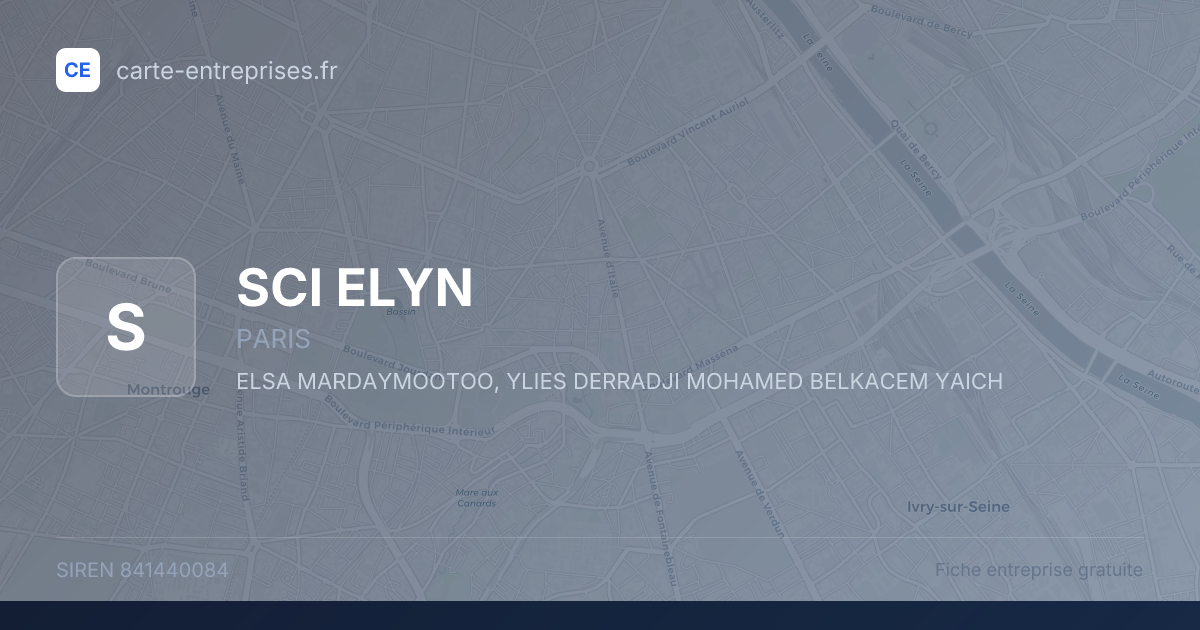 SCI ELYN — 841440084 — fiche entreprise