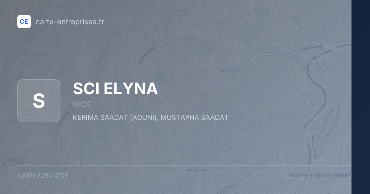 SCI ELYNA — 828412718 — fiche entreprise