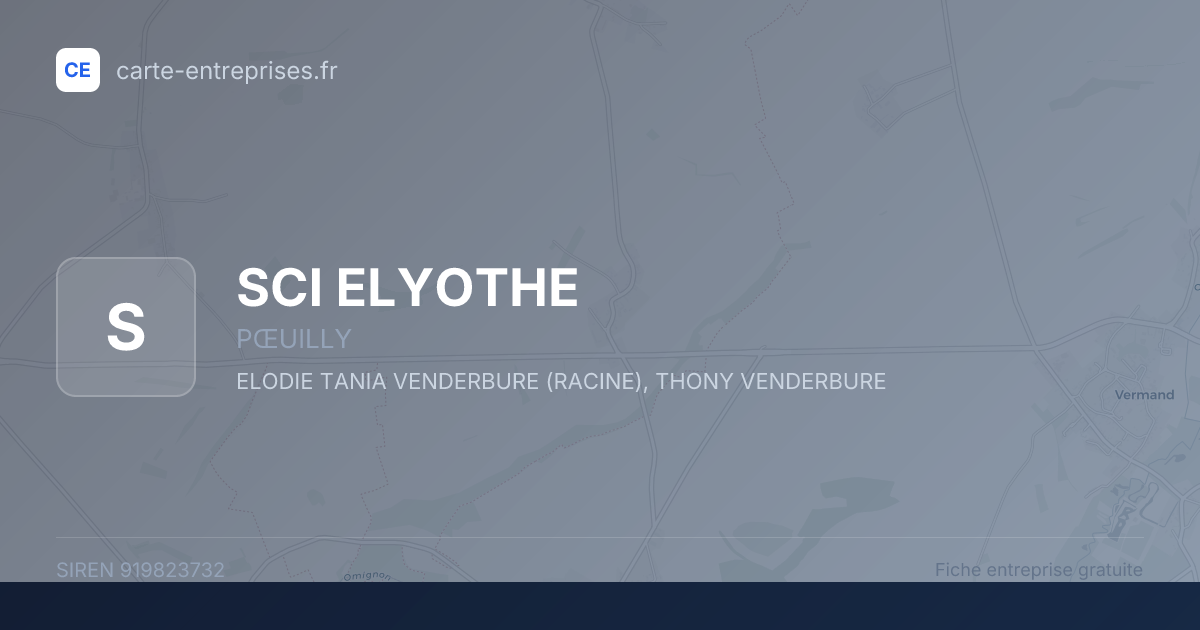 SCI ELYOTHE — 919823732 — fiche entreprise