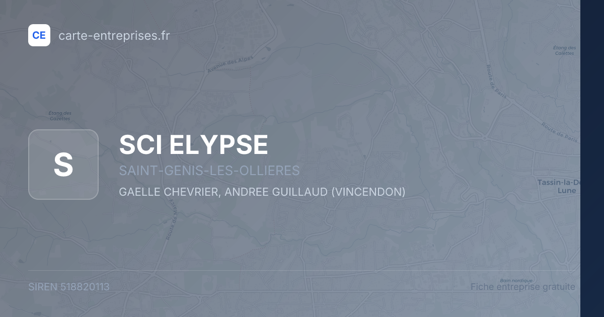 SCI ELYPSE — 518820113 — fiche entreprise