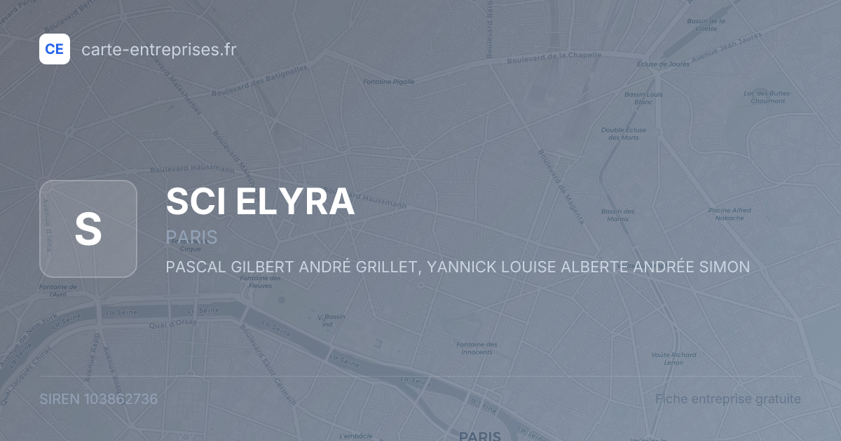 SCI ELYRA — 103862736 — fiche entreprise