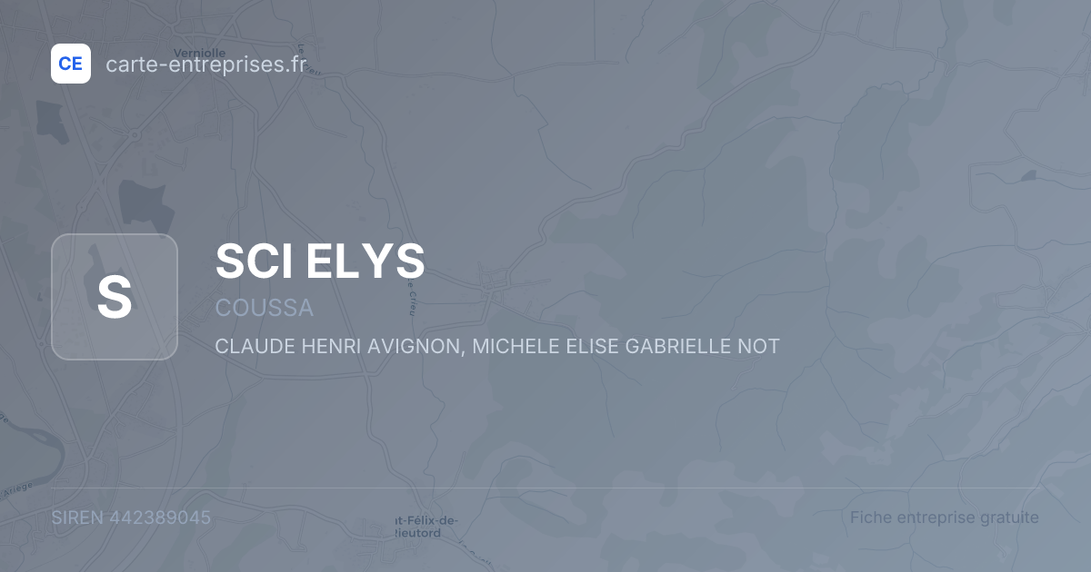 SCI ELYS — 442389045 — fiche entreprise