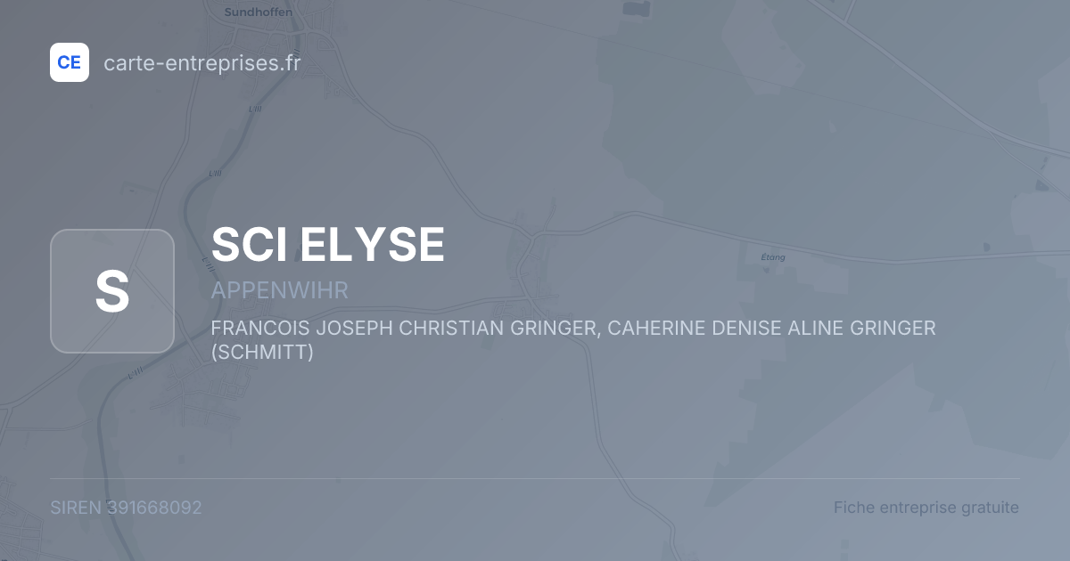 SCI ELYSE — 391668092 — fiche entreprise