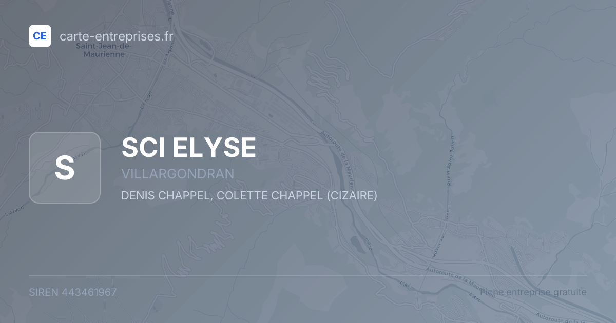 SCI ELYSE — 443461967 — fiche entreprise