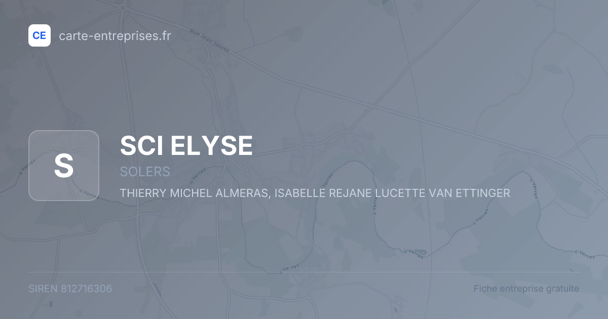 SCI ELYSE — 812716306 — fiche entreprise