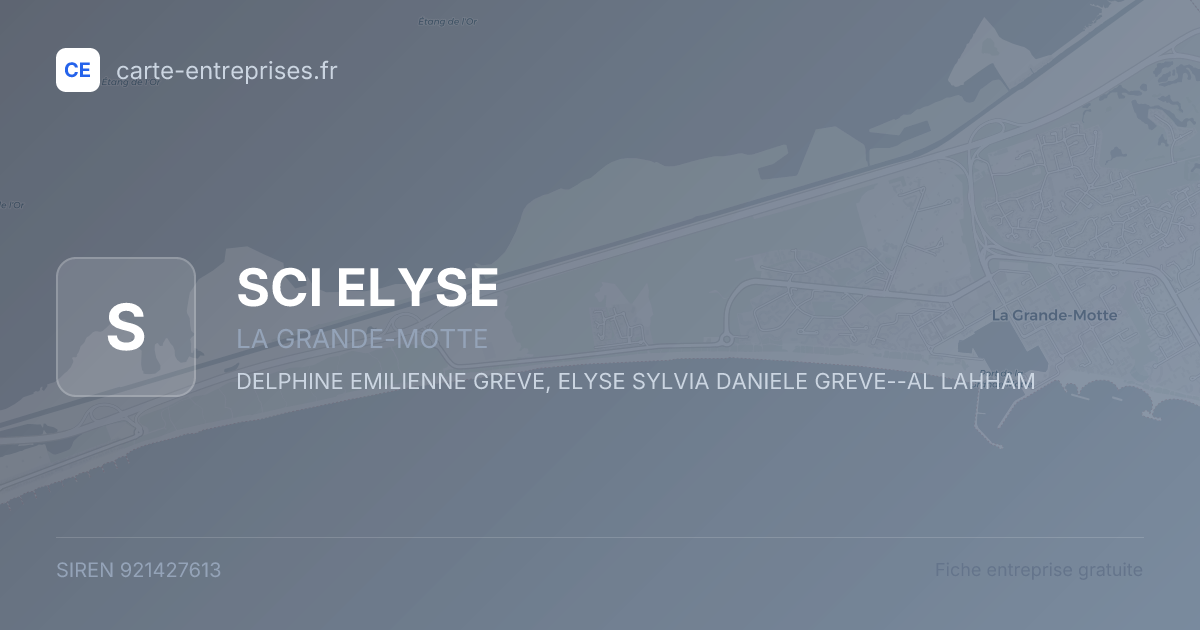 SCI ELYSE — 921427613 — fiche entreprise
