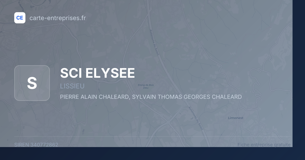 SCI ELYSEE — 340772862 — fiche entreprise