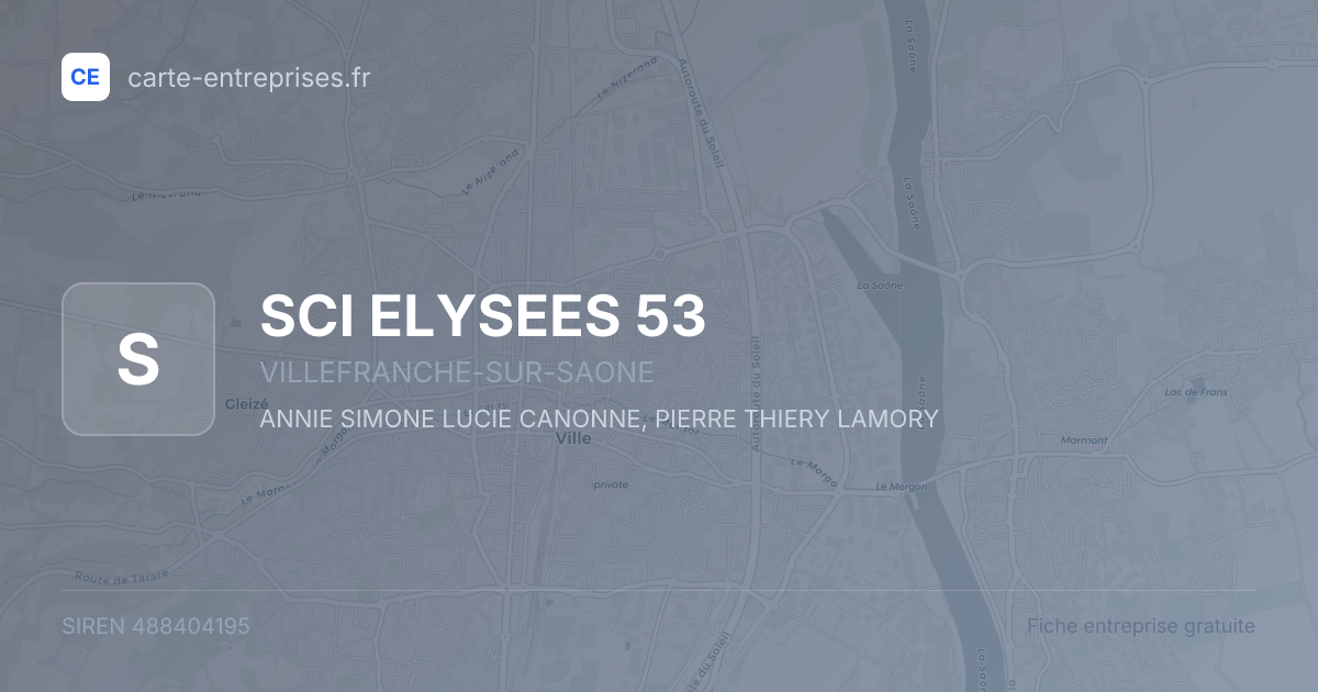SCI ELYSEES 53 — 488404195 — fiche entreprise