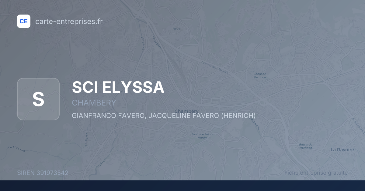 SCI ELYSSA — 391973542 — fiche entreprise
