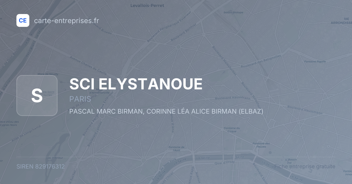 SCI ELYSTANOUE — 829176312 — fiche entreprise