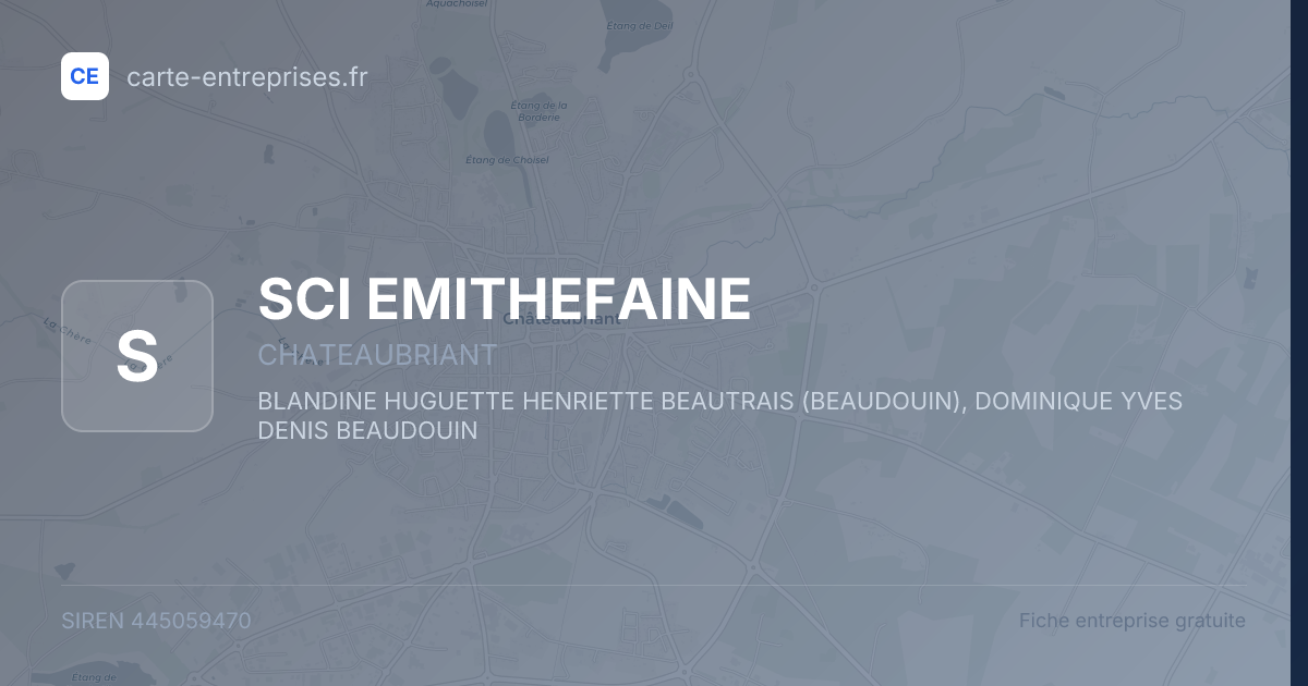 SCI EMITHEFAINE — 445059470 — fiche entreprise