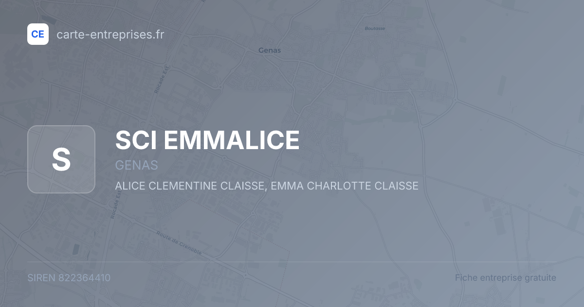 SCI EMMALICE — 822364410 — fiche entreprise