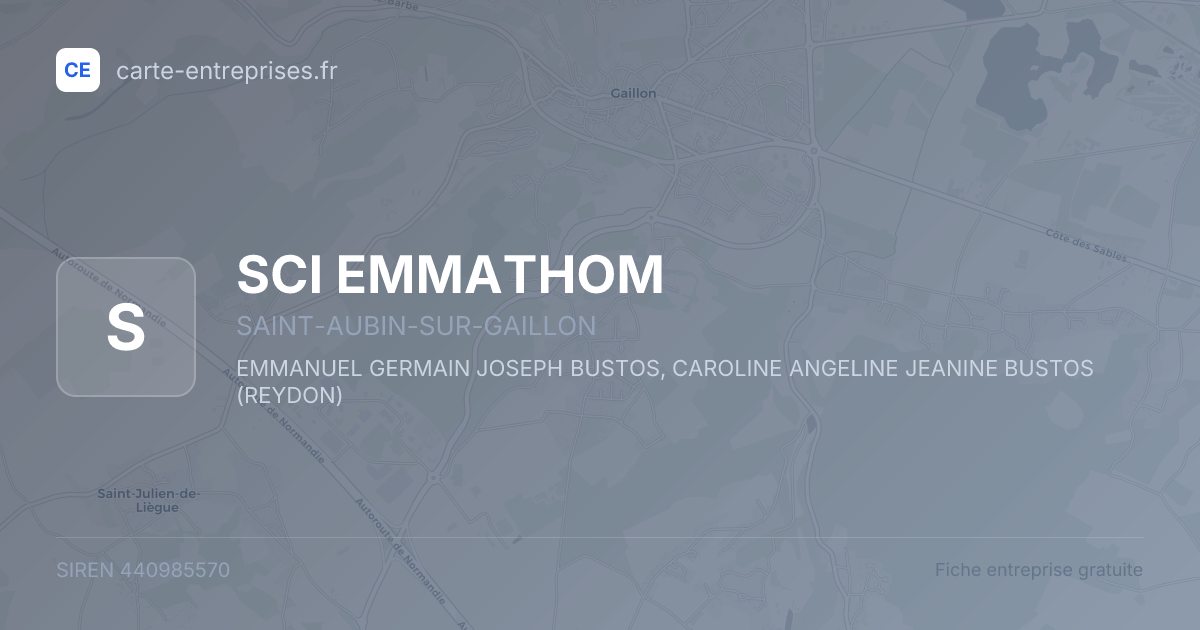 SCI EMMATHOM — 440985570 — fiche entreprise