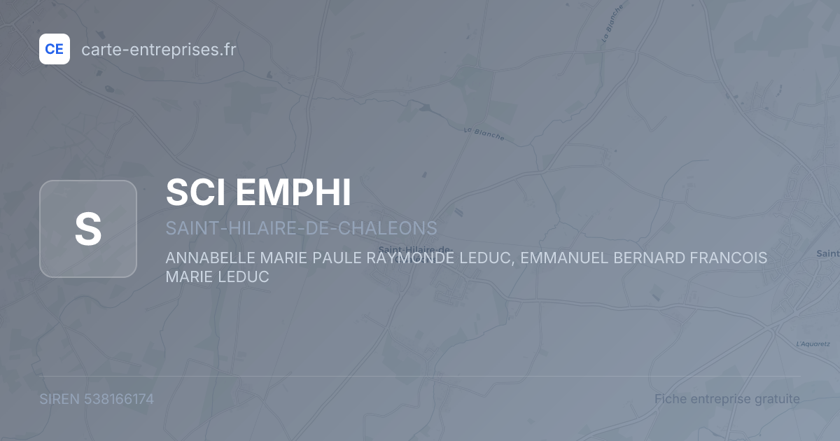 SCI EMPHI — 538166174 — fiche entreprise