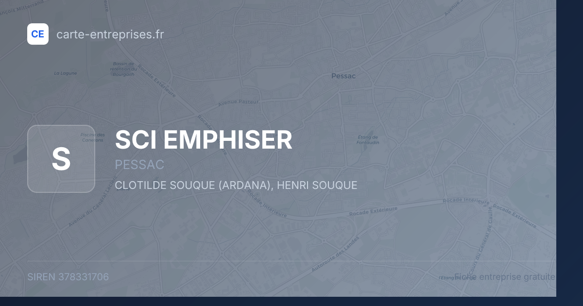 SCI EMPHISER — 378331706 — fiche entreprise