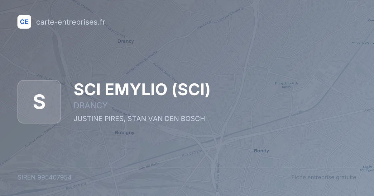 SCI EMYLIO (SCI) — 995407954 — fiche entreprise