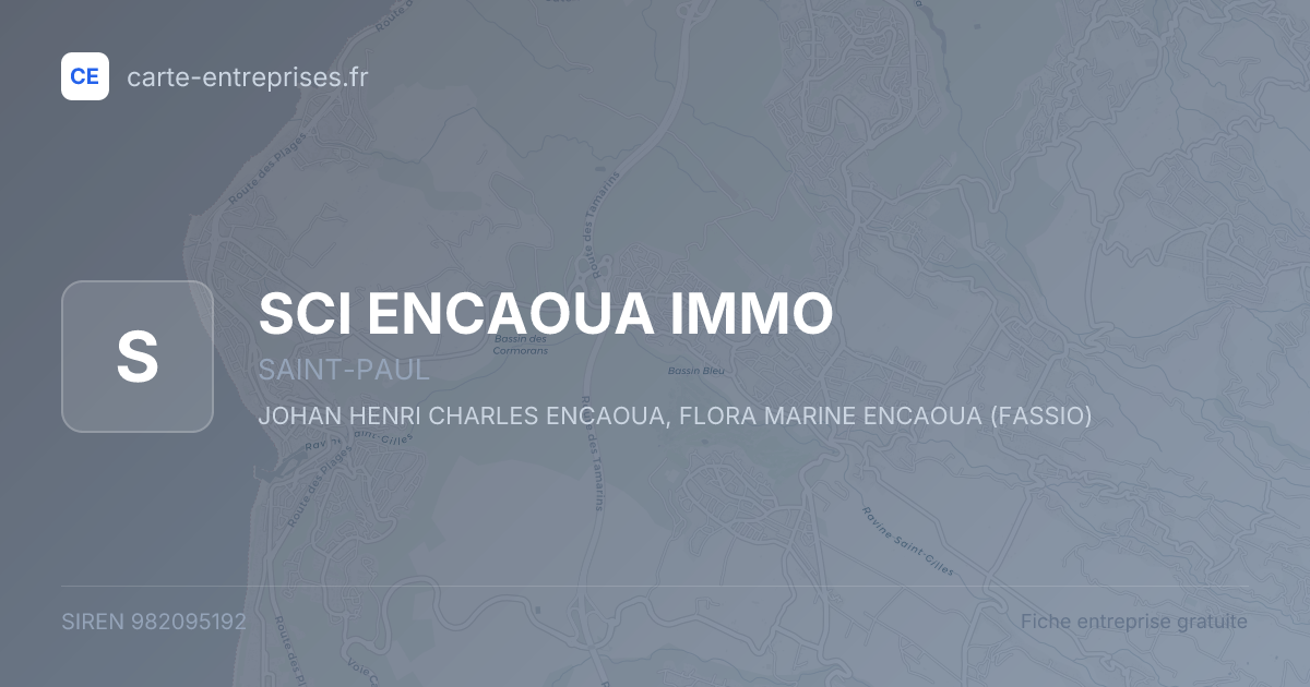 SCI ENCAOUA IMMO — 982095192 — fiche entreprise