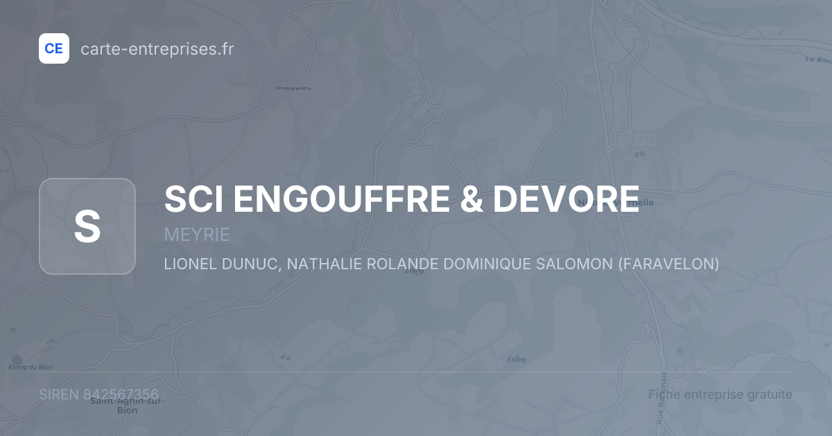 SCI ENGOUFFRE & DEVORE — 842567356 — fiche entreprise