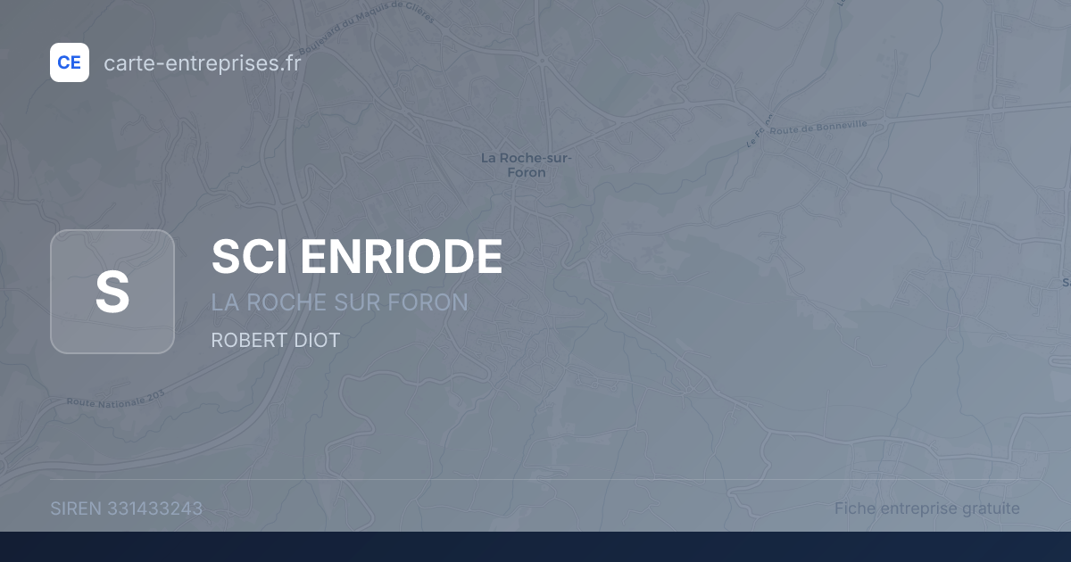 SCI ENRIODE — 331433243 — fiche entreprise