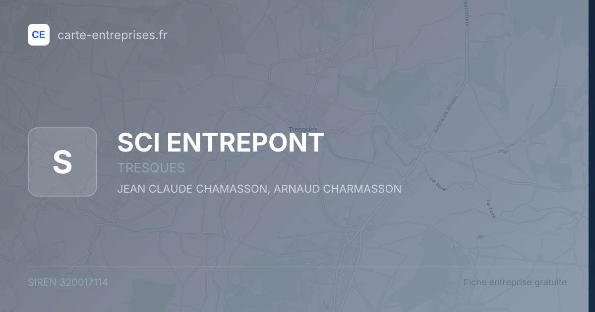 SCI ENTREPONT — 320017114 — fiche entreprise
