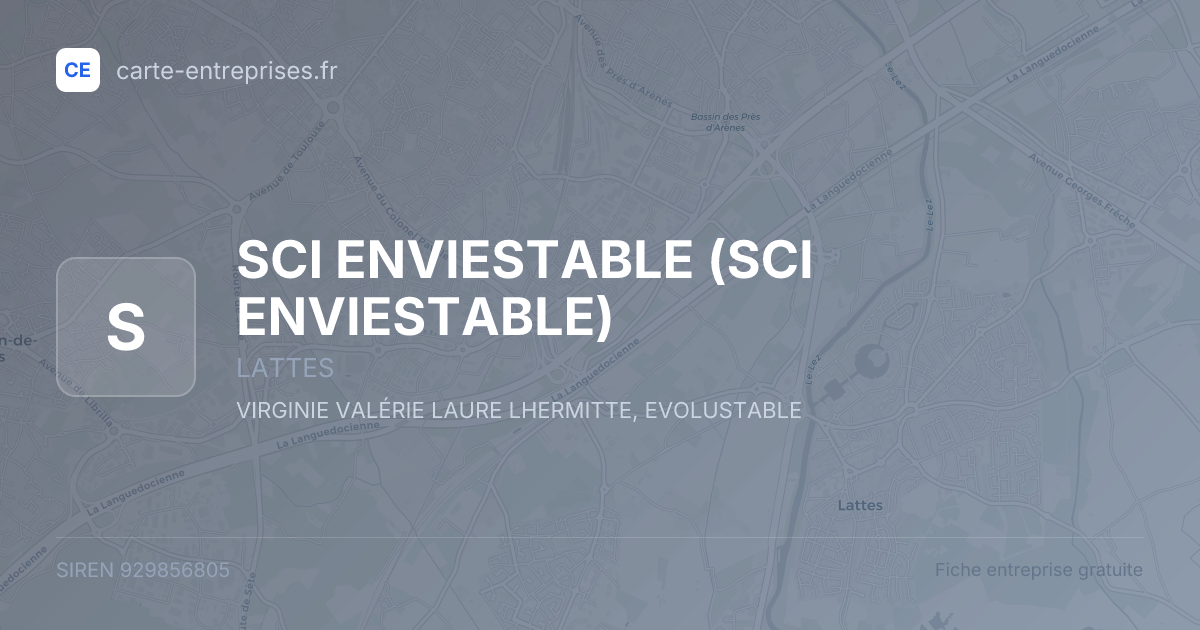 SCI ENVIESTABLE — 929856805 — fiche entreprise