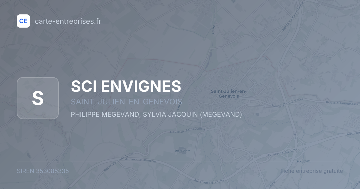 SCI ENVIGNES — 353085335 — fiche entreprise