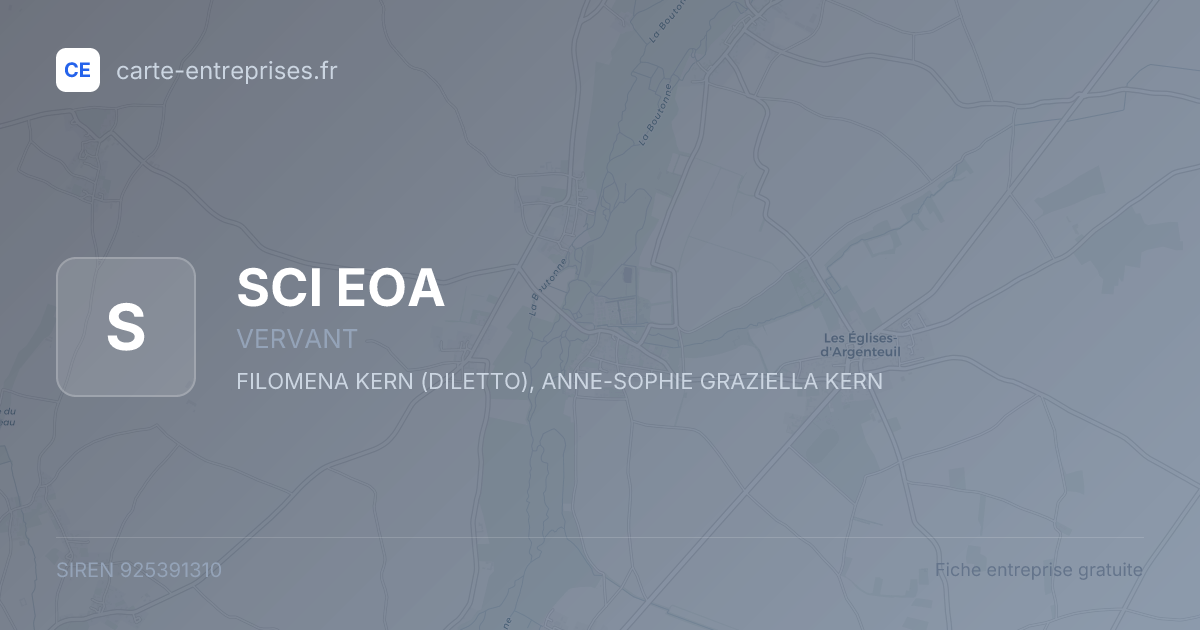 SCI EOA — 925391310 — fiche entreprise