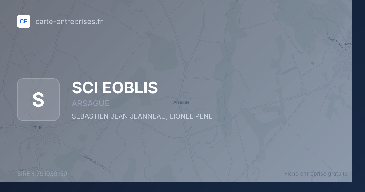 SCI EOBLIS — 791039159 — fiche entreprise