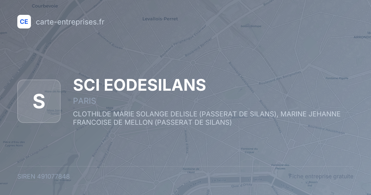 SCI EODESILANS — 491077848 — fiche entreprise