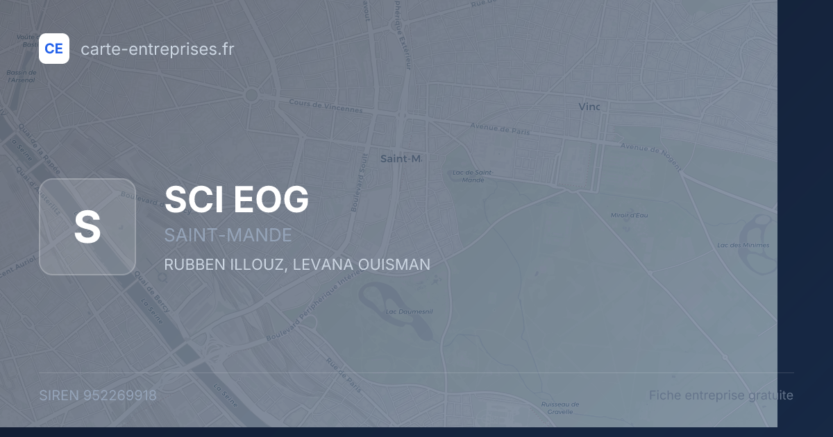 SCI EOG — 952269918 — fiche entreprise
