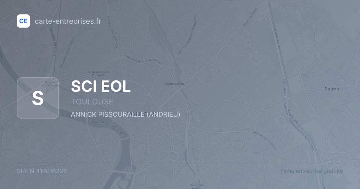 SCI EOL — 418016226 — fiche entreprise