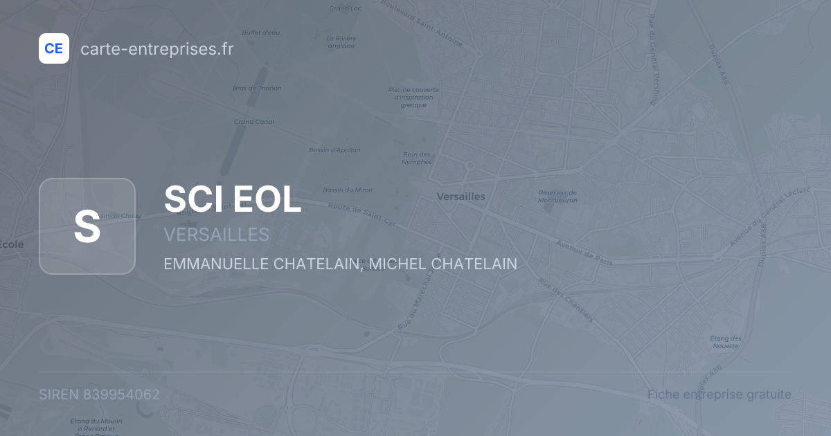 SCI EOL — 839954062 — fiche entreprise